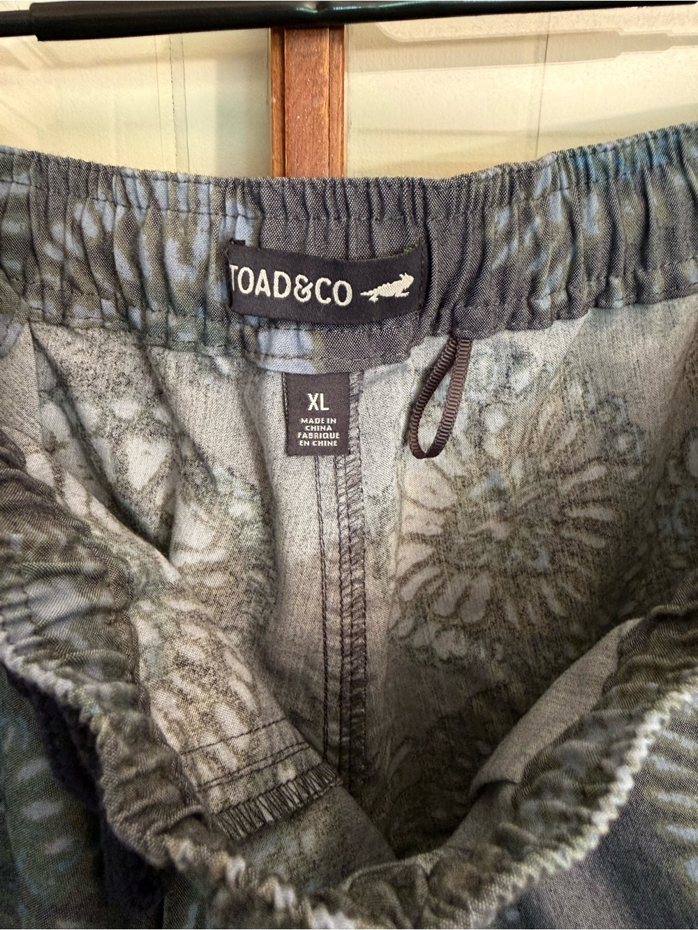 Toad&Co Women’s NWOT Boundless Shorts True Navy Tie Dye XL Drawstring Casual - Picture 10 of 13